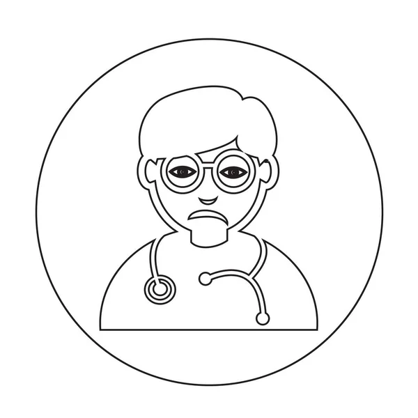 Doctor flat icon — Stock Vector