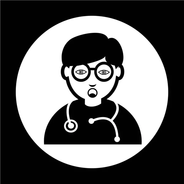 Docteur icône plate — Image vectorielle