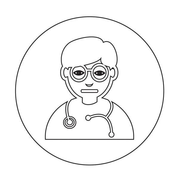 Doctor icono plano — Archivo Imágenes Vectoriales