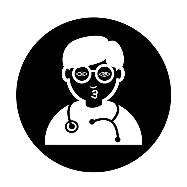 Doctor icono plano — Archivo Imágenes Vectoriales