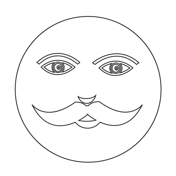 Mustache guy face icon — Stock Vector