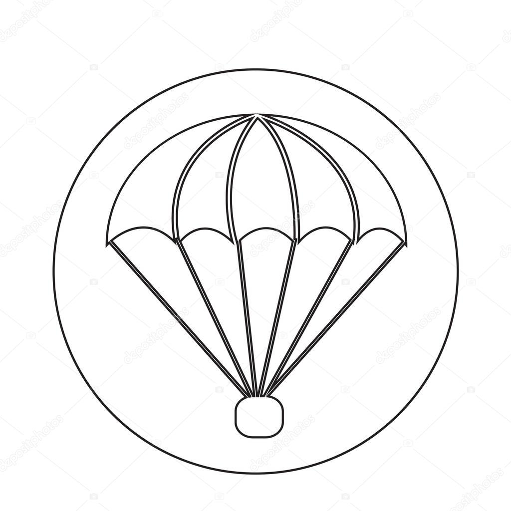 parachute flat icon