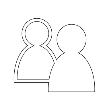 İnsanlar düz simgesi