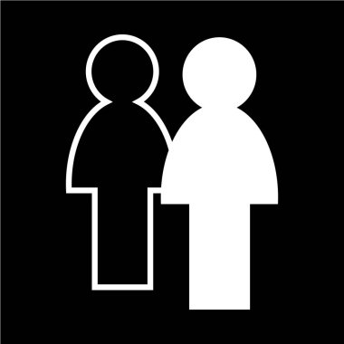 İnsanlar düz simgesi