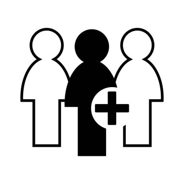 İnsanlar düz simgesi