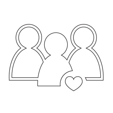 İnsanlar düz simgesi