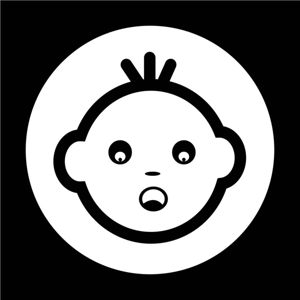 Baby gezicht pictogram — Stockvector