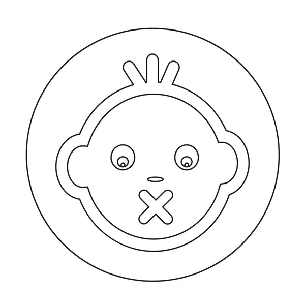 Icône de visage de bébé — Image vectorielle