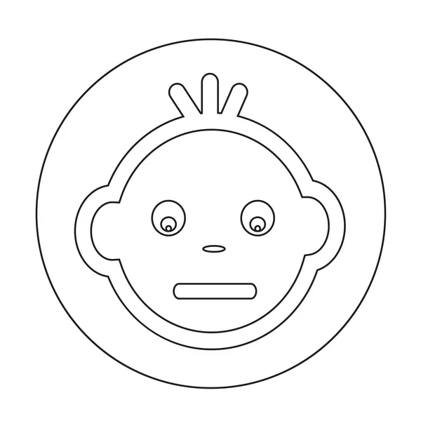 Baby gezicht pictogram — Stockvector