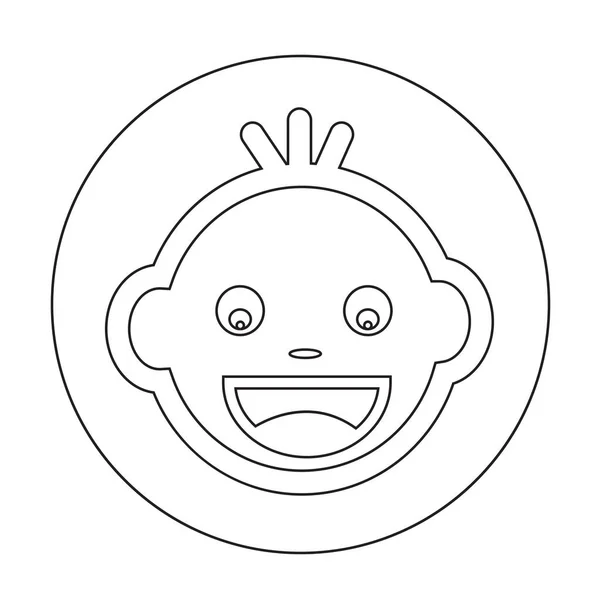 Baby gezicht pictogram — Stockvector