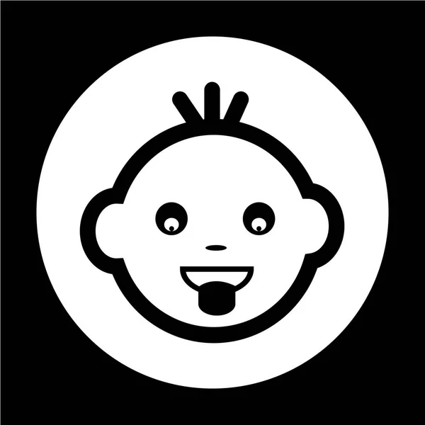 Baby ansikte ikon — Stock vektor