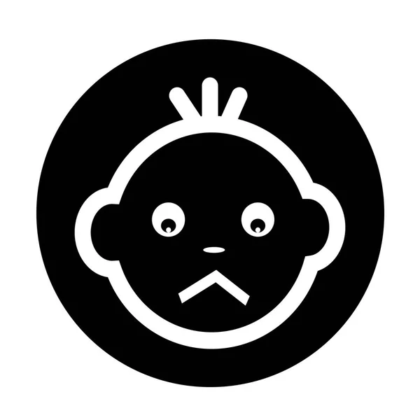 Baby gezicht pictogram — Stockvector