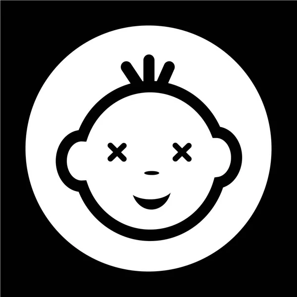 Baby gezicht pictogram — Stockvector