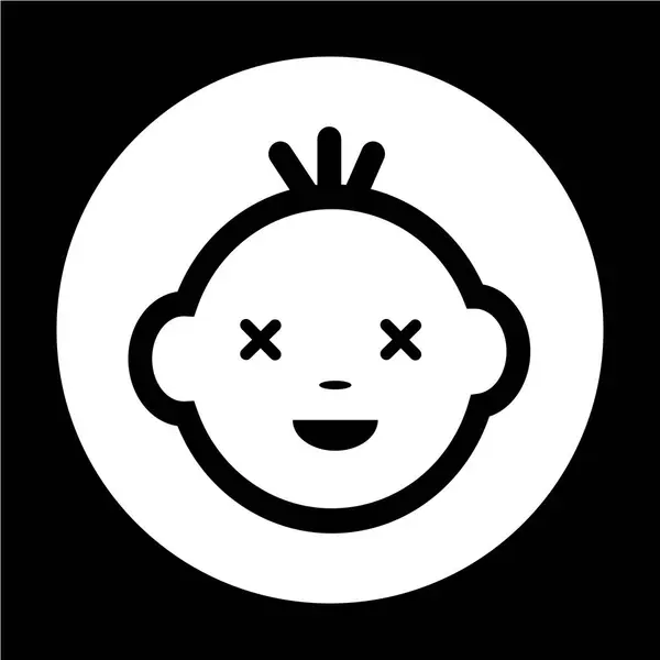 Baby gezicht pictogram — Stockvector