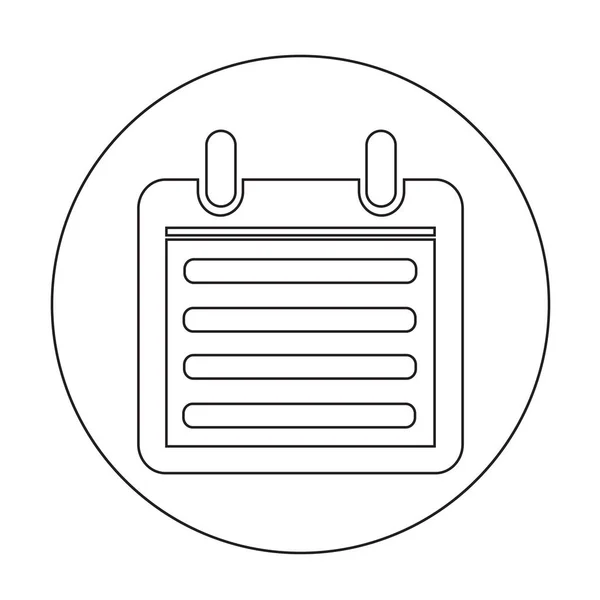 Kalender Platte pictogram — Stockvector