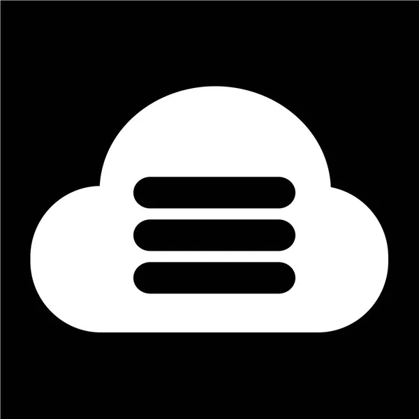 Icono plano de nube — Vector de stock