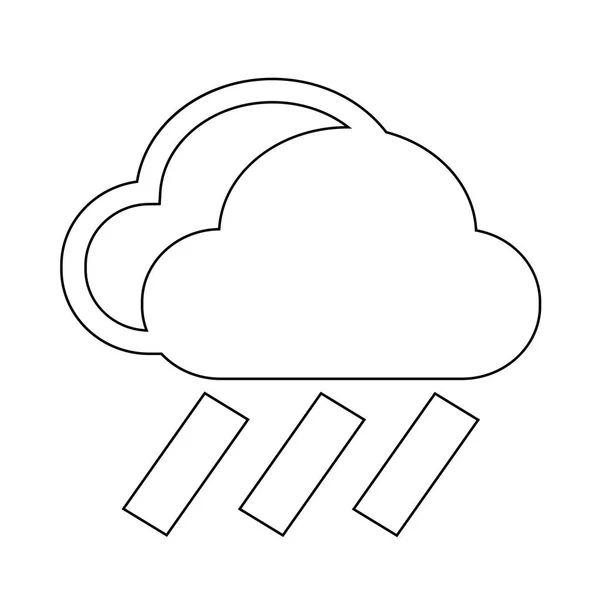 Nube lluvia icono — Vector de stock