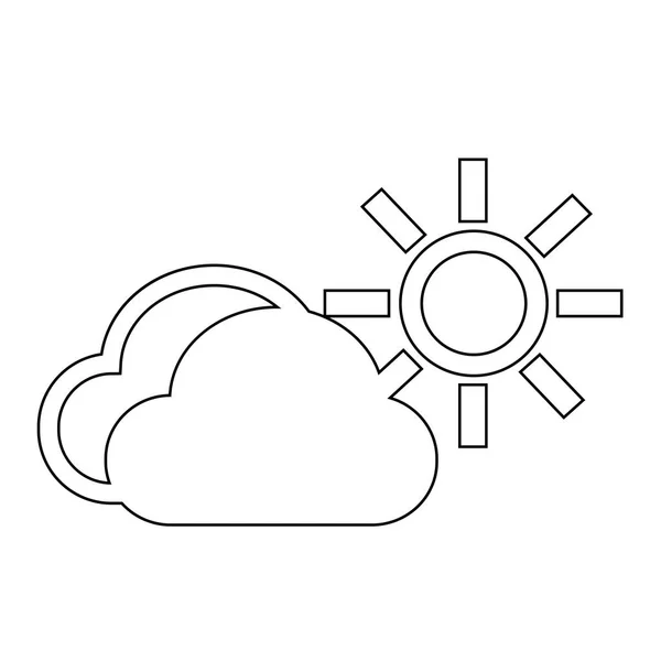 Sol Icono plano — Archivo Imágenes Vectoriales