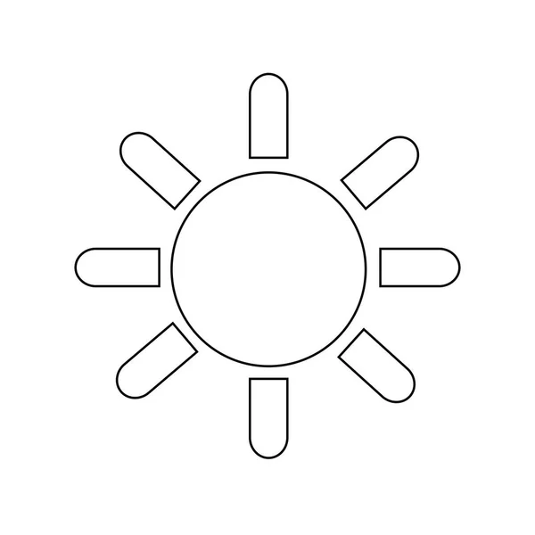 Icona piatto sole — Vettoriale Stock