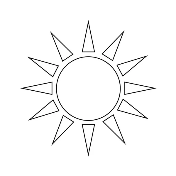 Sun flat icon — Stock Vector