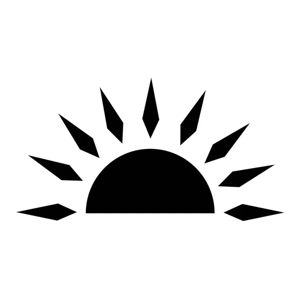 Icône plate de soleil — Image vectorielle