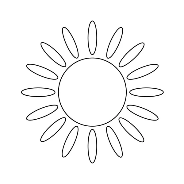 Sun flat icon — Stock Vector