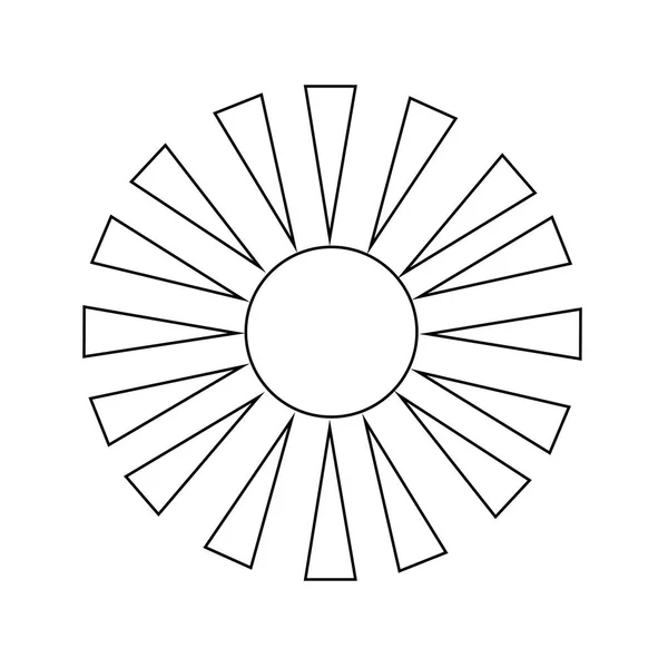 太阳平面图标 — 图库矢量图片