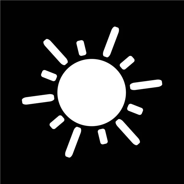 Плоский значок сонця — стоковий вектор
