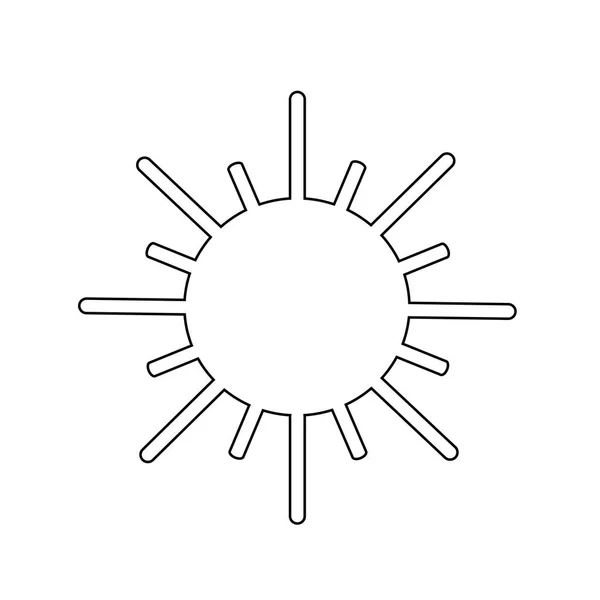 Sluneční plochá ikona — Stockový vektor
