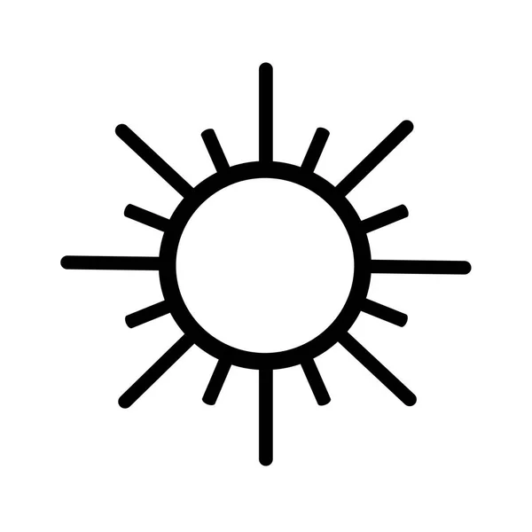 Güneş Düz Simgesi — Stok Vektör