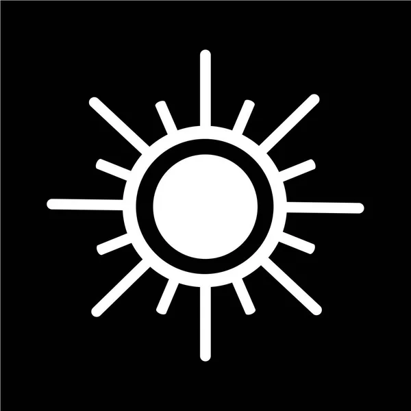 Sonnenflache Ikone — Stockvektor