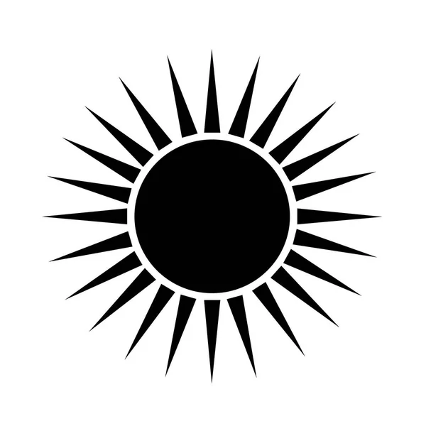 Sluneční plochá ikona — Stockový vektor