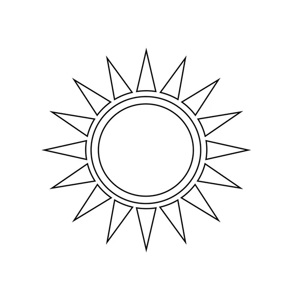 Icône plate de soleil — Image vectorielle