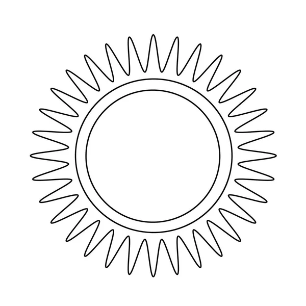 Sol Icono plano — Vector de stock