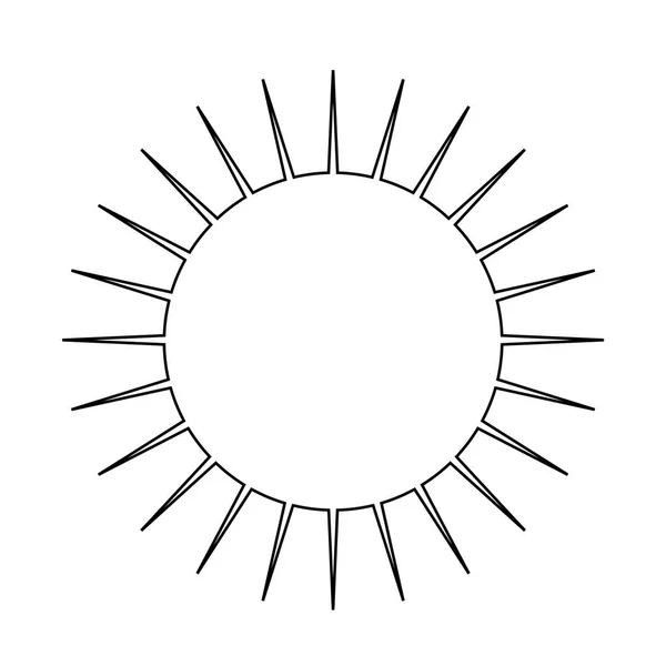 Icône plate de soleil — Image vectorielle