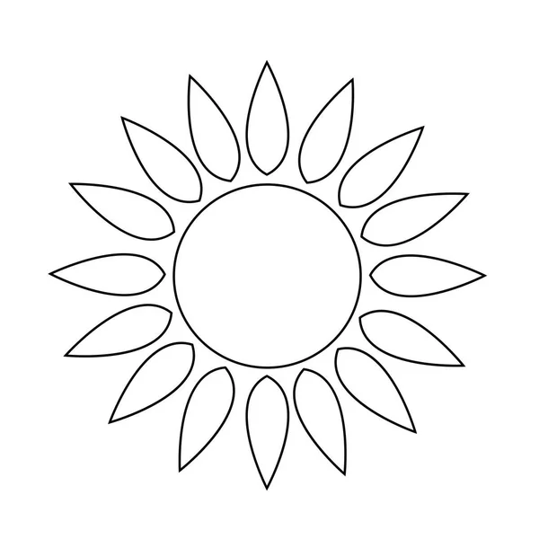 Sol Icono plano — Vector de stock