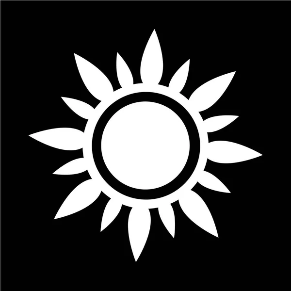 Sun flat icon — Stock Vector