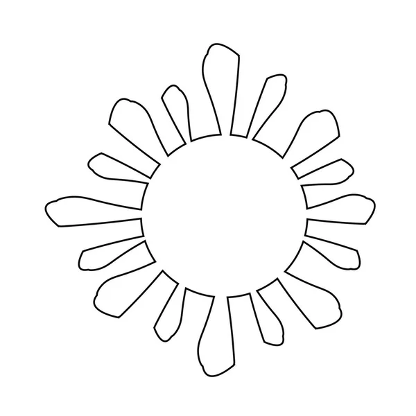 Sol Icono plano — Vector de stock