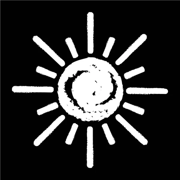 Icône plate de soleil — Image vectorielle