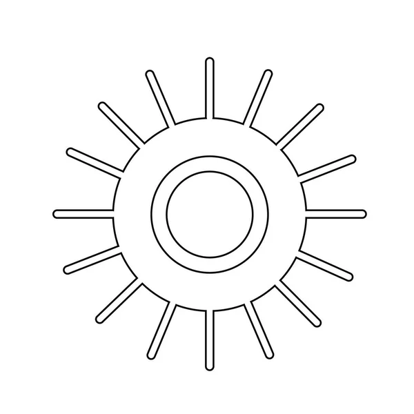 Sol Icono plano — Vector de stock