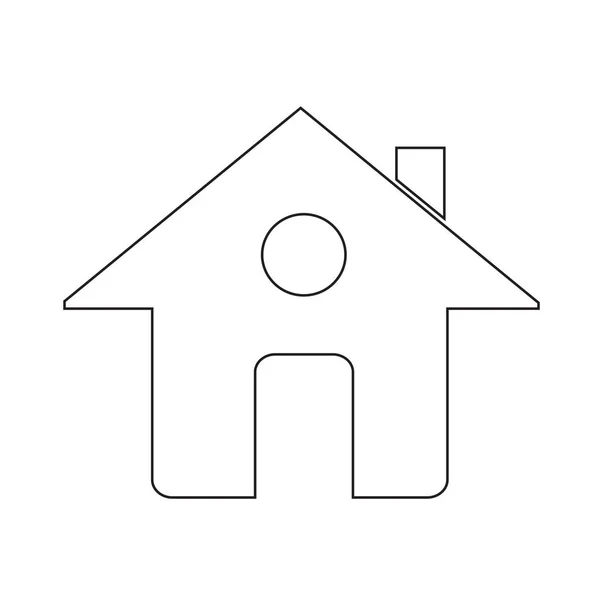 Casa icono plano — Vector de stock