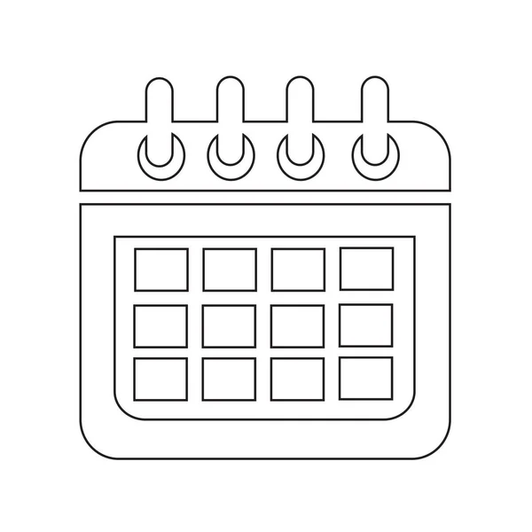 Kalenderflache Ikone — Stockvektor