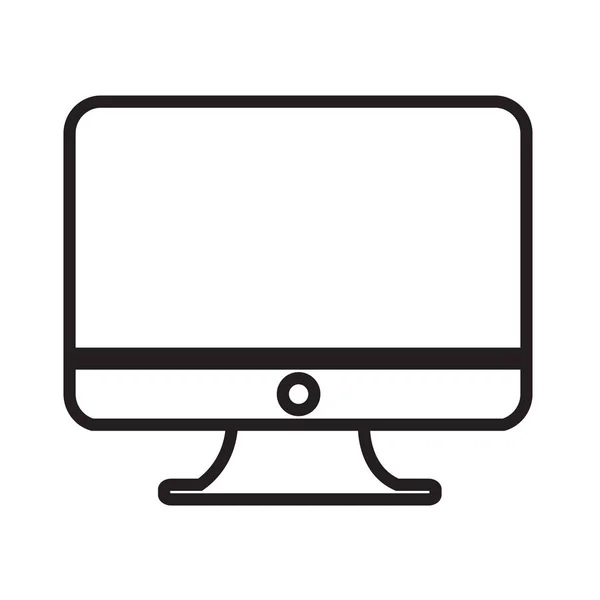 Pictogram desktop computer — Stockvector