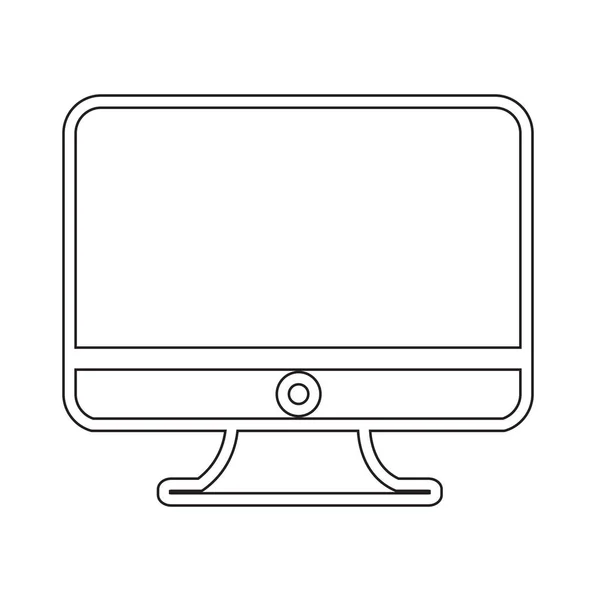 Desktop Computer Icon — Stock Vector