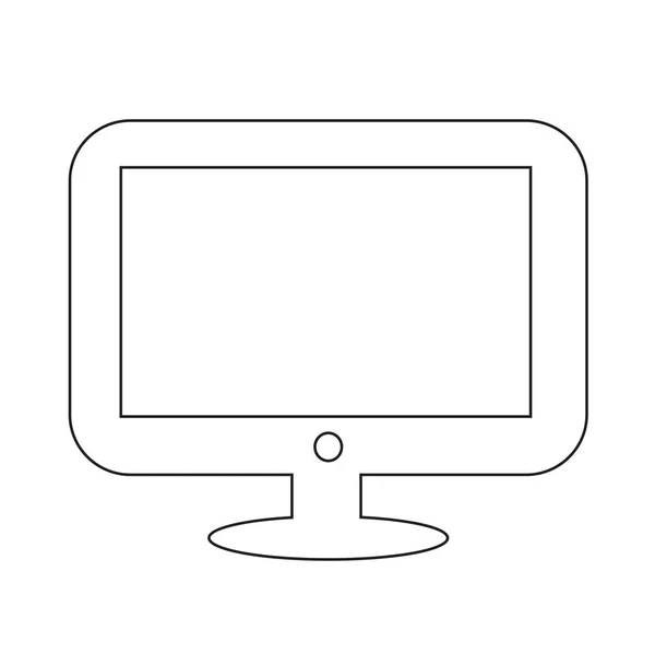 Desktop Computer Icon — Stock Vector