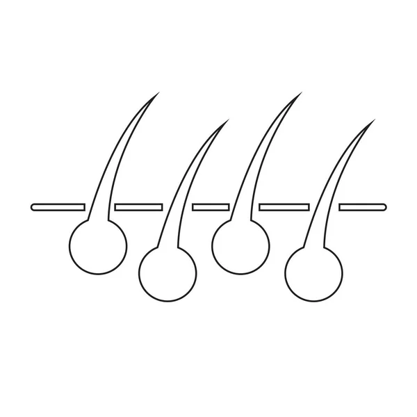 Haar vlakke pictogram — Stockvector