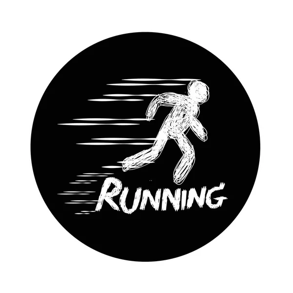 Running people icon — Stock Vector