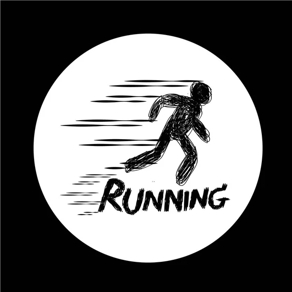 Löpande människor ikonen — Stock vektor