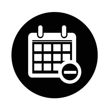 Siyah ve beyaz takvim simgesini