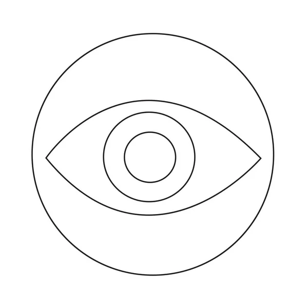 Icono del ojo abstracto — Vector de stock